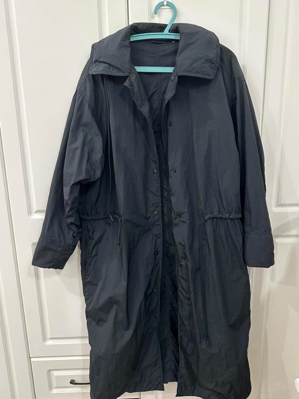 Uniqlo U Black Long Lightweight Trench Coat